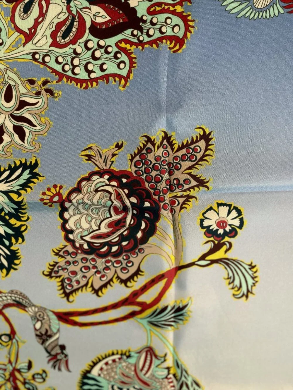 Vintage LONGCHAMP Tree of Life Silk Scarf